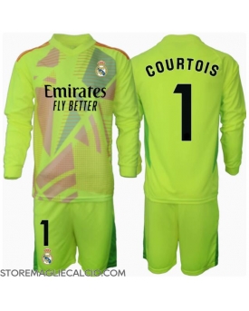 Real Madrid Thibaut Courtois #1 Portiere Maglia Gara Terza Repliche 2024-25 Bambino Maniche Lunghe